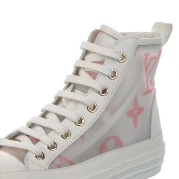 Louis Vuitton White, Purple & Hot Pink High-Top Sneakers Women main image 2
